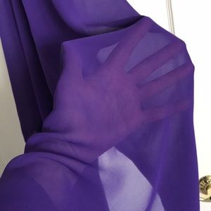 Purple chiffon belly dance veil